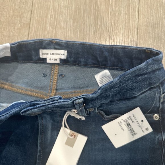 NEW Good American Women’s Straight Leg Jeans Indigo Size 6/28 - Picture 6 of 10